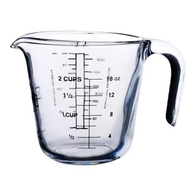 进口玻璃量杯带刻度杯高硼硅