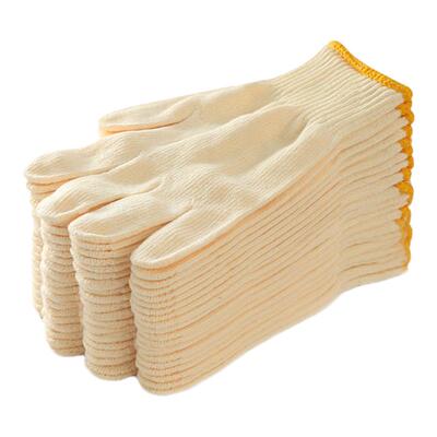 露一手新品加厚黄棉劳保手套耐磨