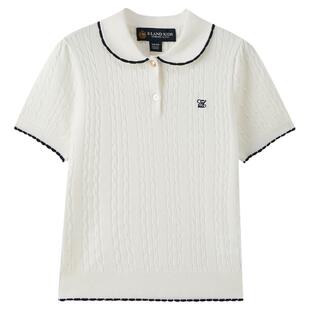 【含桑蚕丝】eland kids衣恋童装女童莱赛尔针织衫26年夏新品短袖