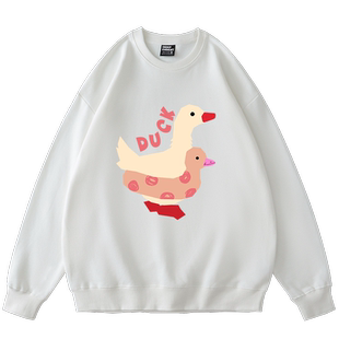 ulzzang设计感小众可爱卡通粉色卫衣女可甜可盐chic学院风上衣薄