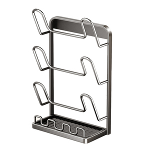 日本厨房锅盖架台面厨房置物架壁挂两用立式锅铲架子收纳放砧菜板