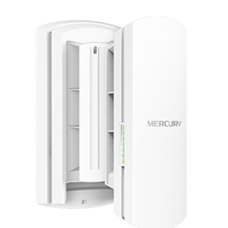 MERCURY/水星MWB505套装5.8G室外无线网桥一对5G抗干扰PoE网线供电定向点对点户外远距离网络监控双向收发5KM