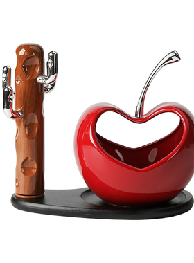 复古美拉德藤编盒玄关钥匙架果盘