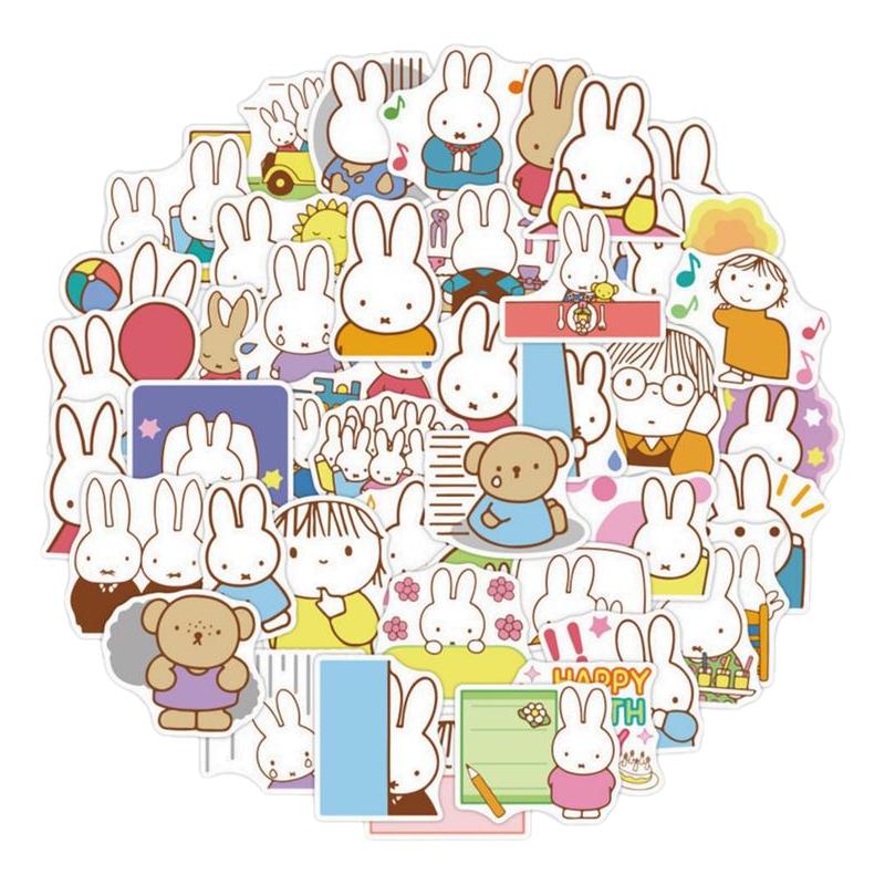 50张卡通动漫米菲Miffy动画贴纸