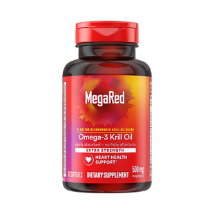 【香港直邮】megared青春版磷虾油深海鱼油虾青素软胶囊500mg80粒