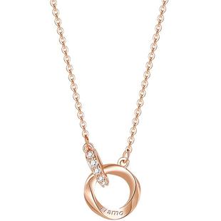 爱心莫比乌斯项链女2026年新款爆款环环相扣锁骨链小众高级感颈链