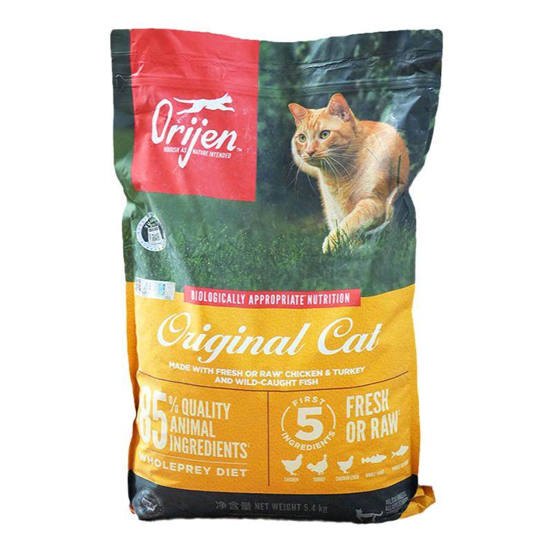 腐败猫-Orijen渴望无谷宠物全猫粮鸡肉成猫幼猫主粮12磅5.4kg