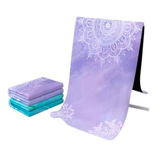 佰盛美瑜伽垫防滑铺巾超薄旅行可折叠天然橡胶麂皮绒便携瑜伽毯子