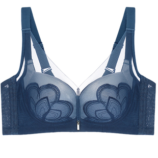 黛安芳文胸桑蚕丝真丝内衣女无钢圈收副乳上托调整型聚拢胸罩套装