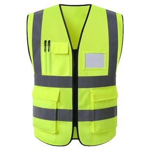 反光背心安全服骑行施工反光衣交通环卫工作服美团荧光黄马甲印字