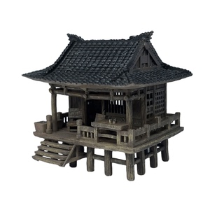 鱼缸造景水陆微景观盆景假山古风建筑凉亭树脂摆件模型房子装饰