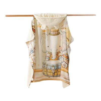 馨贝比婴儿浴巾吸水带帽斗篷浴袍