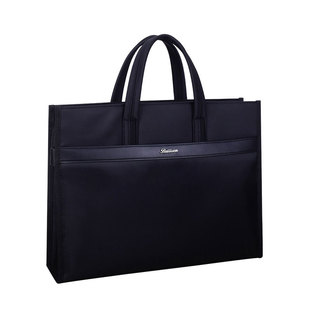 百利文B0076手提文件包A4双层立体公文包男女士商务会议包简约通勤包大容量培训袋办公政府开会文件包公事包