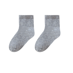 猫人2026新款羊毛袜儿童秋冬季加厚保暖纯色百搭中筒袜男女童袜子