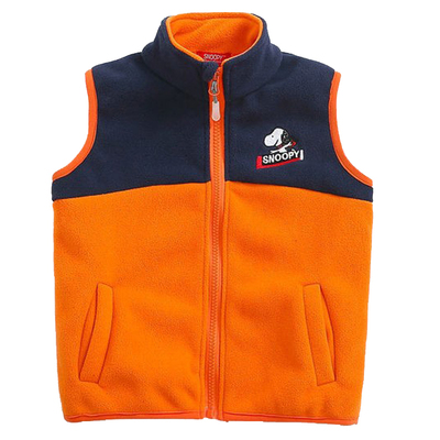 史努比童装儿童摇粒绒背心男童秋冬款中大童马甲女童外穿坎肩抓绒