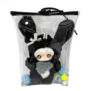 娃包15cm糖果袋兔闪闪遛娃包防尘袋外出透明保护套可爱玩偶收纳包