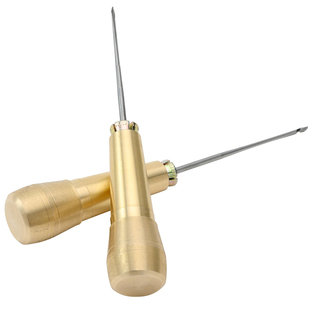 修鞋千枚通钻子针上鞋铜锥子补鞋皮革工具锥纳鞋底尖锥子带孔钩针