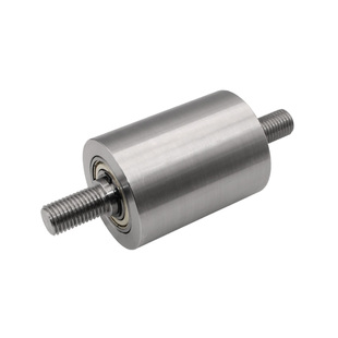 无动力滚筒铁从动轮配双头牙轴心平皮带用惰轮双轴承滚轮砂带机轮