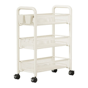 宿舍小推车置物架寝室书桌下小书架可移动带轮零食多层夹缝收纳柜