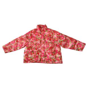 花色羽绒服女款冬季立领宽松抽绳洋气高级感时髦显瘦不臃肿外套潮