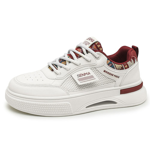 森马男鞋冬季2025新款百搭低帮板鞋青少年运动休闲厚底增高小白鞋