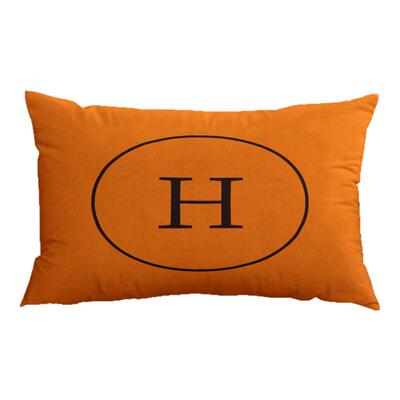 北欧橘橙色沙发抱枕头客厅床头靠垫车载高级感轻奢靠背枕套不含芯