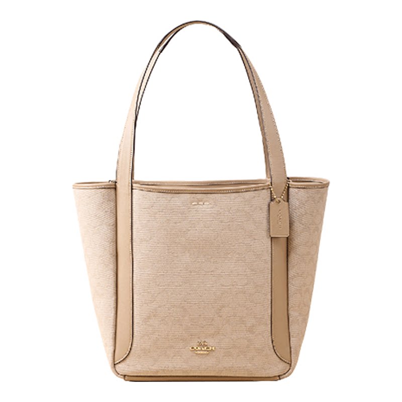 【自营】COACH/蔻驰经典印花Logo托特包购物袋单肩手提包CAR05