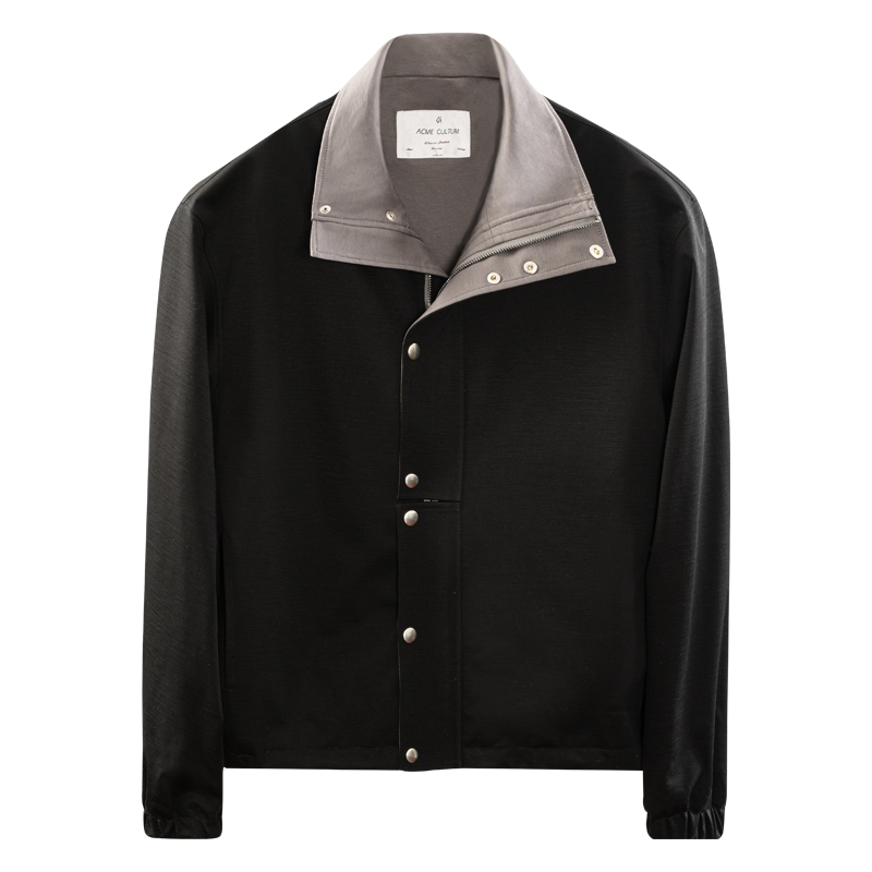 Acme cultum美利奴羊毛易打理立领短款弹力运动夹克男针织外套