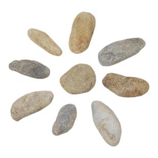 贵州鹅卵石自然扁石子石头园艺造景花街铺路石头颗粒灰小碎石河石