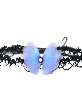 蝴蝶祈梦蕾丝锁骨链女