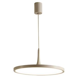 悬浮手动升降餐厅吊灯圆形极简吊灯现代简约吧台餐桌灯奶油风灯具