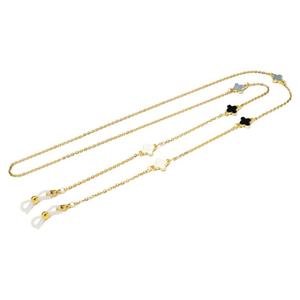 幸运四叶草日本眼镜链条挂脖钛钢复古洛丽塔太阳眼睛链挂绳墨镜链