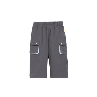 whitewheat大口袋弹力绳收口裤