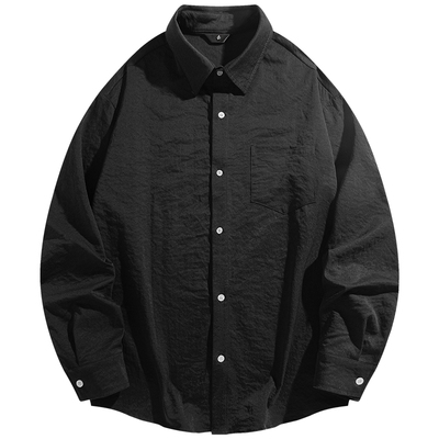 【帅气满满】纯色休闲美式衬衣