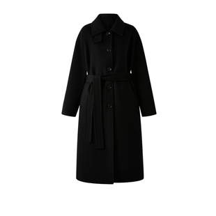 【绵羊毛+山羊绒】PRICH简约气质双面毛呢大衣冬季新品外套女