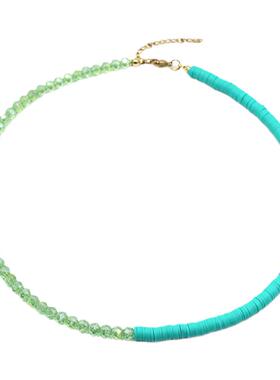 项链周雨彤同款彩色软陶明星