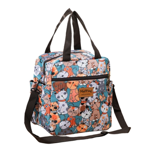 韩版大容量防水饭盒包学生加厚保温便当包上班通勤手提斜挎饭盒袋