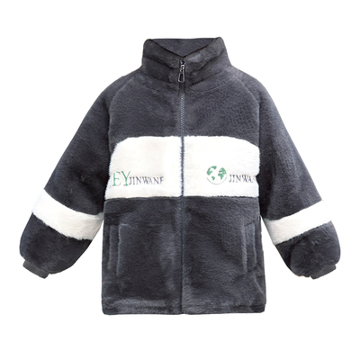 男童加厚加绒冬装外套仿貂毛