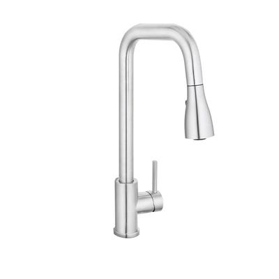 摩恩不锈钢厨房抽拉龙头