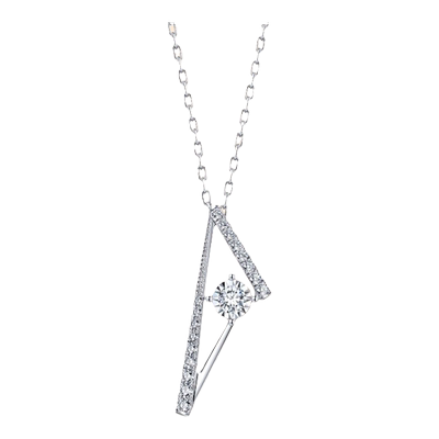 周生生炫幻几何结构钻石项链