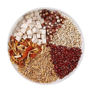 炒熟红豆薏米祛湿茶赤小豆芡实茯苓薏仁水去湿气排泡水体内湿寒毒