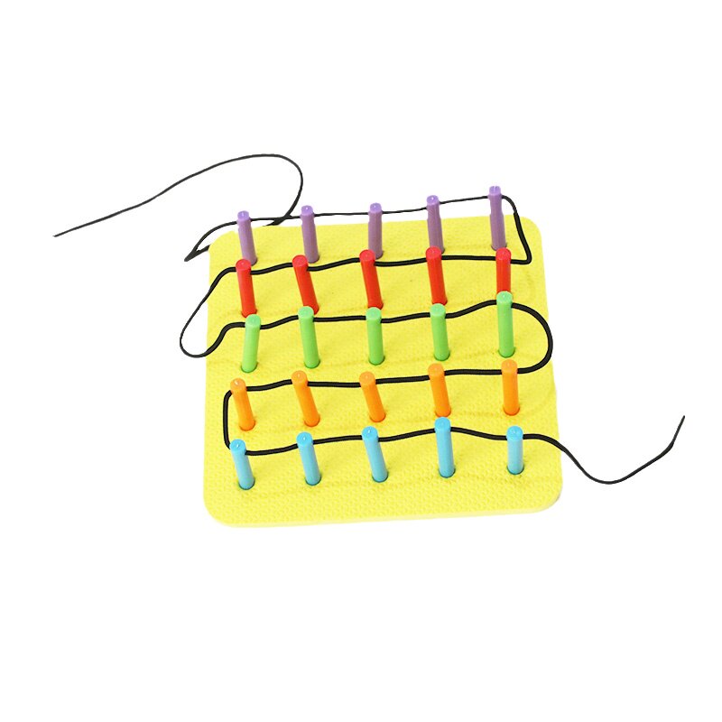 益智积木穿插树桩工作卡早教玩具