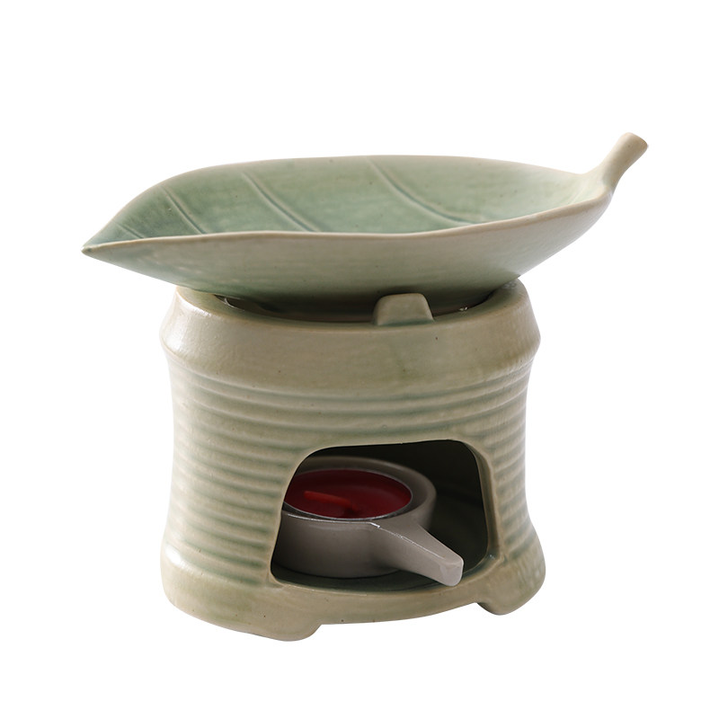 陶瓷蜡烛温茶炉加热保温茶座焙茶烤茶炉提香器室内家用暖茶器套组