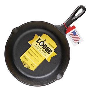 【自营】Lodge美国进口铸铁锅平底牛排煎锅无涂层不易粘锅23cm