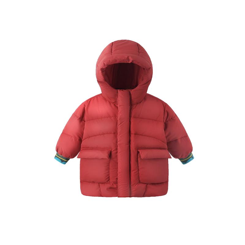 儿童羽绒服三防中长款冬季男童上衣女童棉服童装宝宝外套加厚冬装