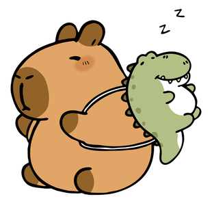 卡皮巴拉卡通可贴玻璃保温水杯手机壳防水耐磨无痕UV转印贴纸批发