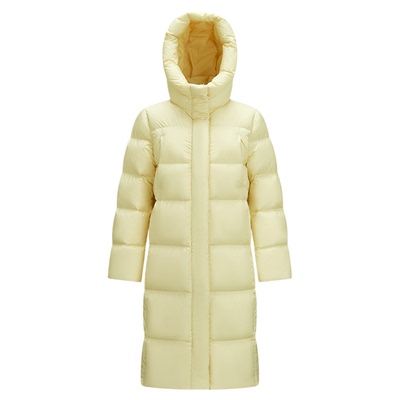 森马90绒子三防抗静电长羽绒服女