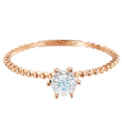 Zbird金钻石戒指订婚结婚求婚