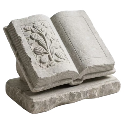 花岗岩石雕书籍竹简定制书本卷