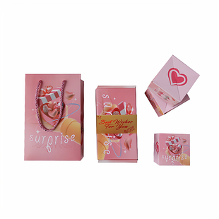 同款生日红包惊喜弹跳盒子满天飞创意礼盒折叠爆炸弹射红包浪漫风